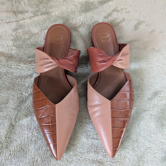 Malone Souliers Two-Tone Mules